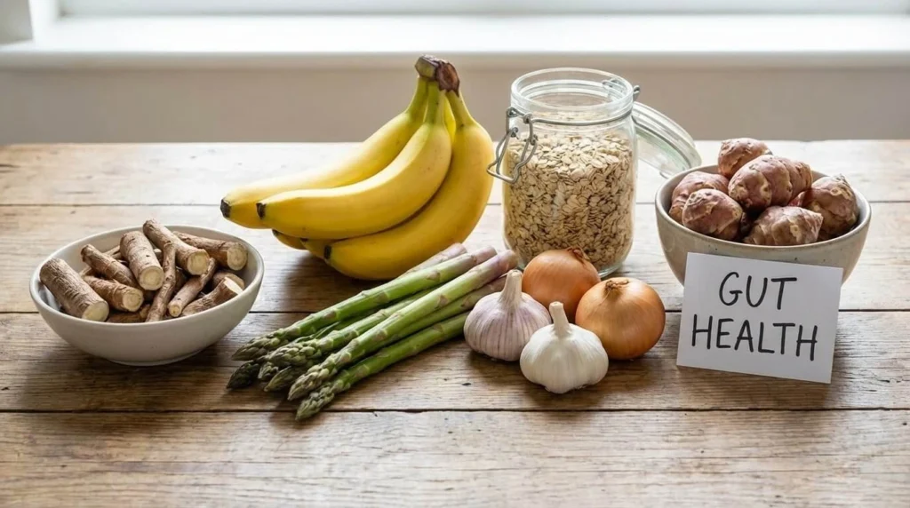 Aliments riches en prébiotiques pour nourrir le microbiote intestinal et renforcer l’immunité