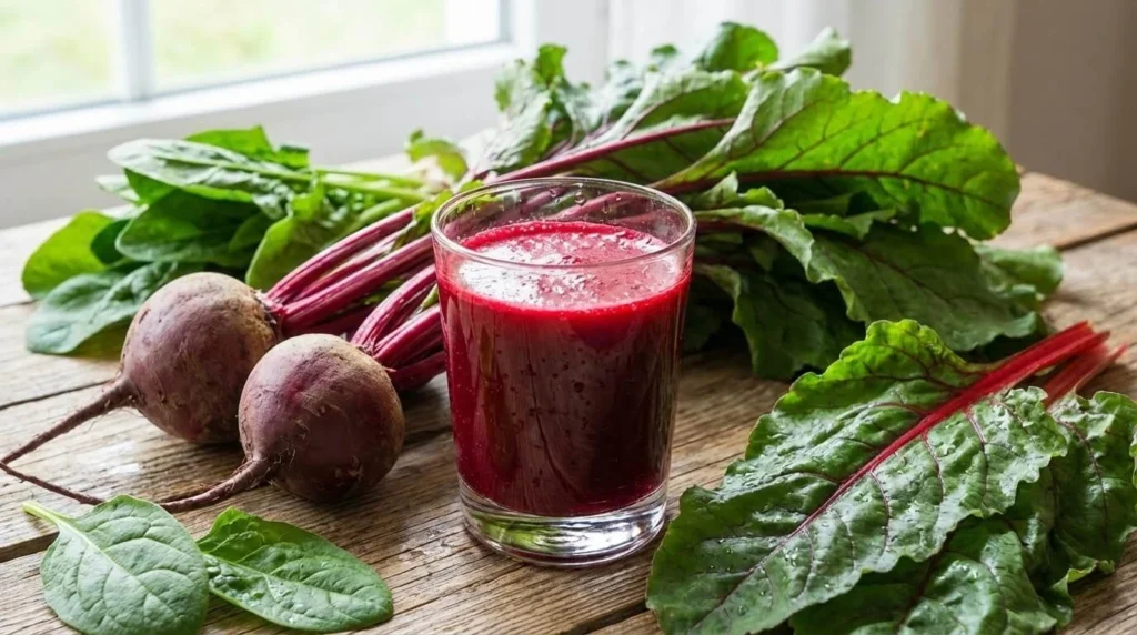 Jus de betterave riche en nitrates naturels favorisant la dilatation des vaisseaux sanguins et la baisse de la tension